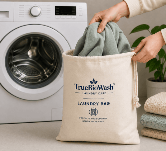Cotton Laundry Bag Usage - TrueBioWash