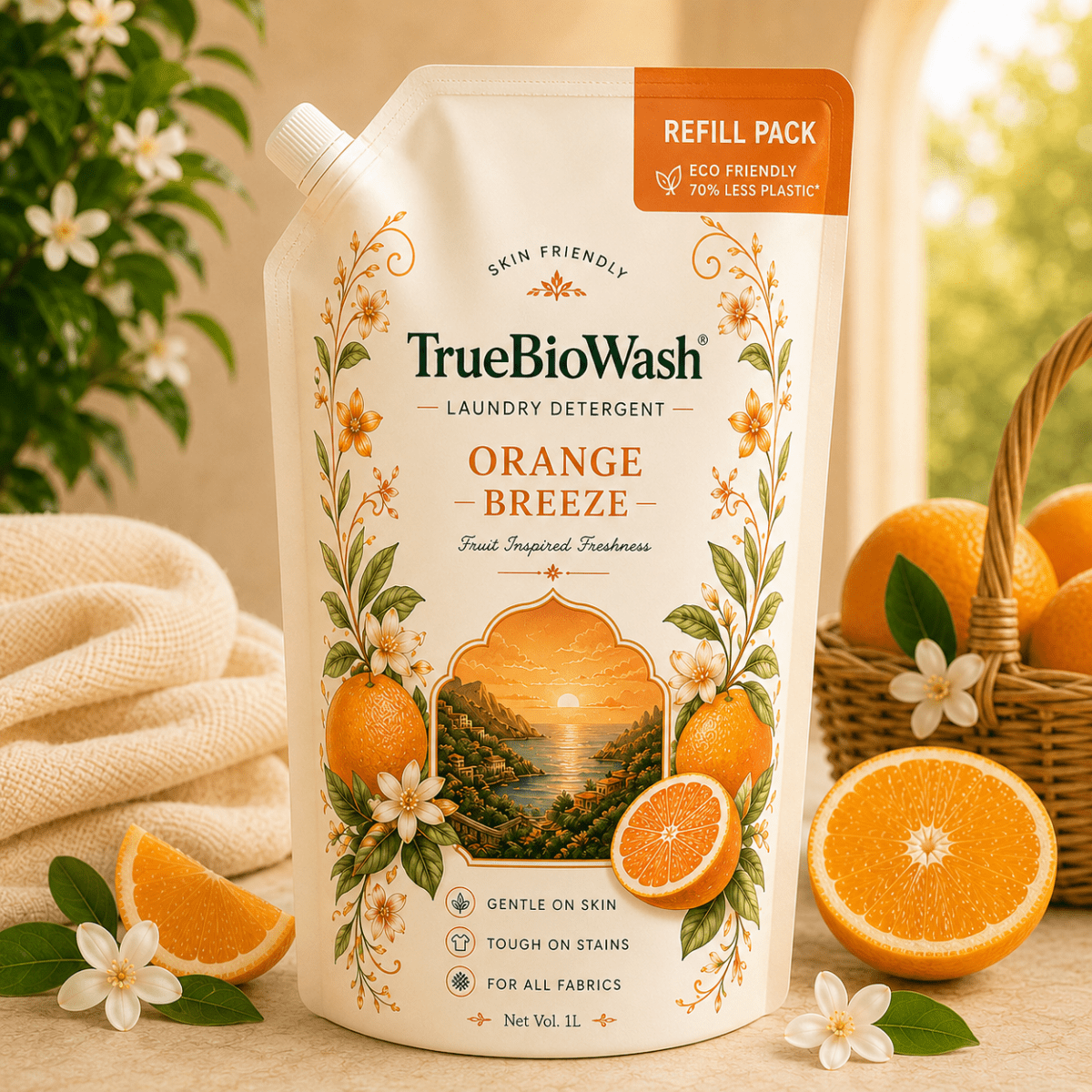 Orange Breeze Liquid Detergent Refill - TrueBioWash
