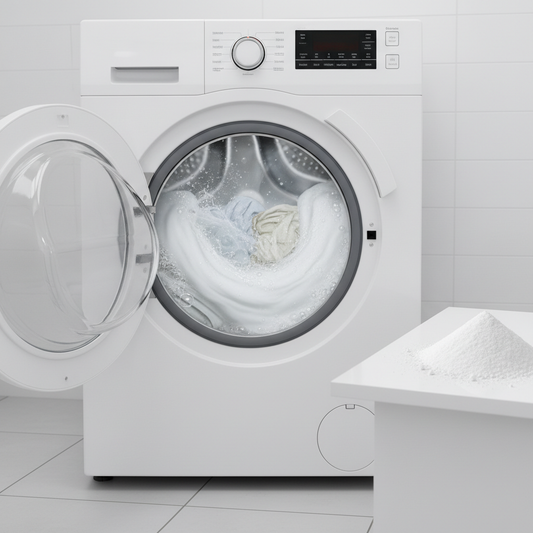 add a generate washing maching with detergent powder white colour