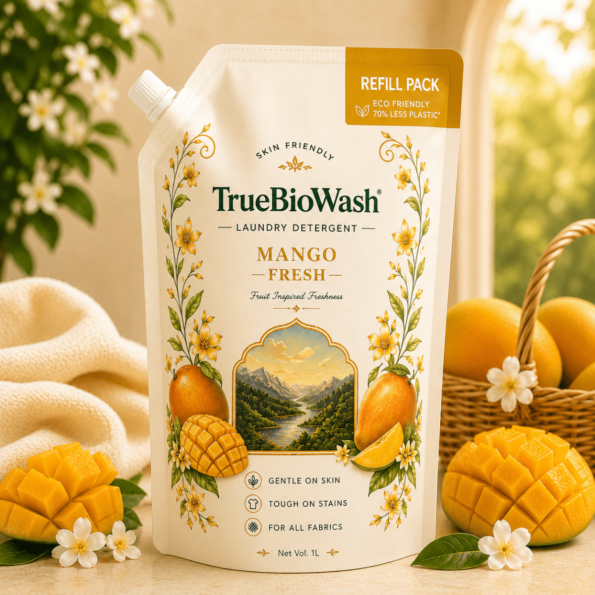 Mango Fresh Liquid Detergent Refill - TrueBioWash