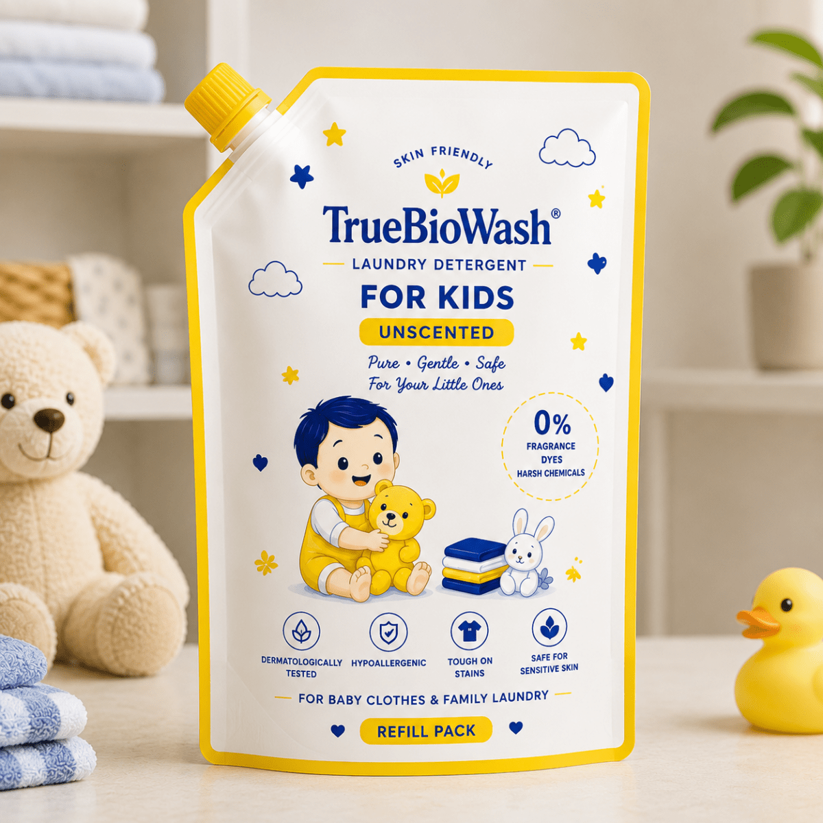 Unscented Baby Liquid Detergent Refill - TrueBioWash