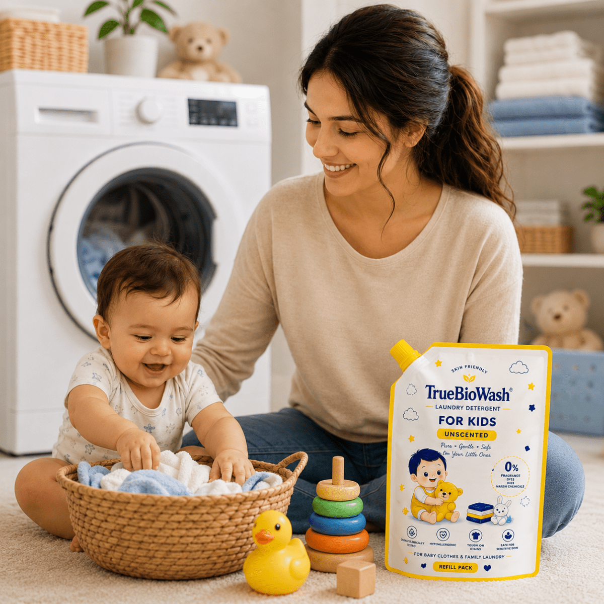 Unscented Baby Liquid Detergent Refill - TrueBioWash