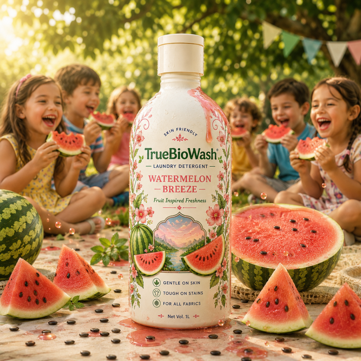 Watermelon Breeze Liquid Detergent - TrueBioWash